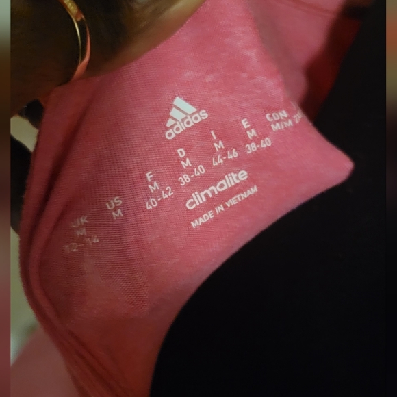 Adidas Pink Climalite T-Back Sleeveless Tank Top, Size Medium - Picture 5 of 6